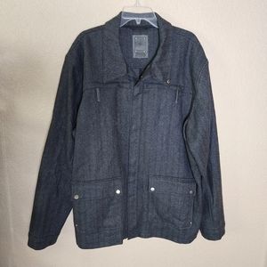 Smartwool Tweed Herringbone coat XXL Men's jacket Snap button Closure Wool Blend